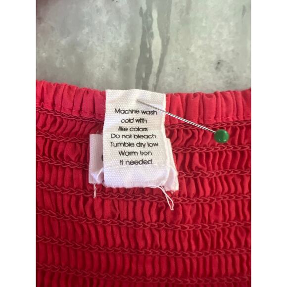 Japna- Coral Floral Eyelet Romper Womens Size Small - Picture 6 of 9